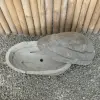 Product image 4 of the product “Garden latern Peanut, removable part, approx. 35cm height, natural stone (Riverstone), stonemasonry ”